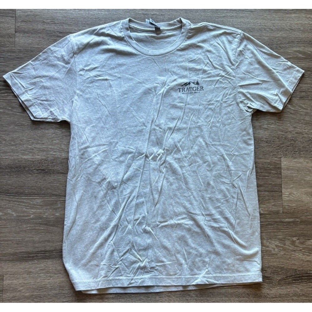Traeger T Shirt Tee Adult Sz L Grey Welcome To Barbecue Smoker l Grills Outdoor